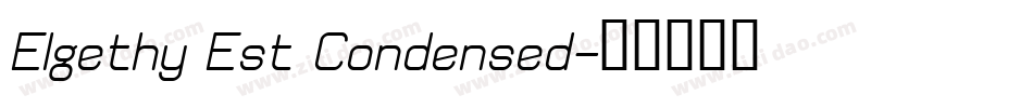 Elgethy Est Condensed字体转换
